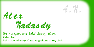 alex nadasdy business card